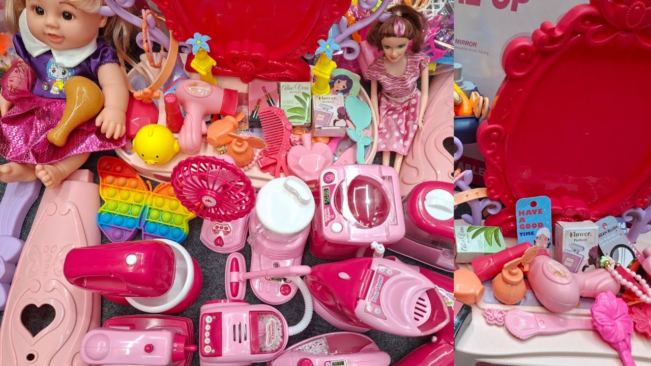 6.Minutes Satisfying with Unboxing Barbie Princess Pink Kitchen,Rock Bed Play Set Review Toys｜