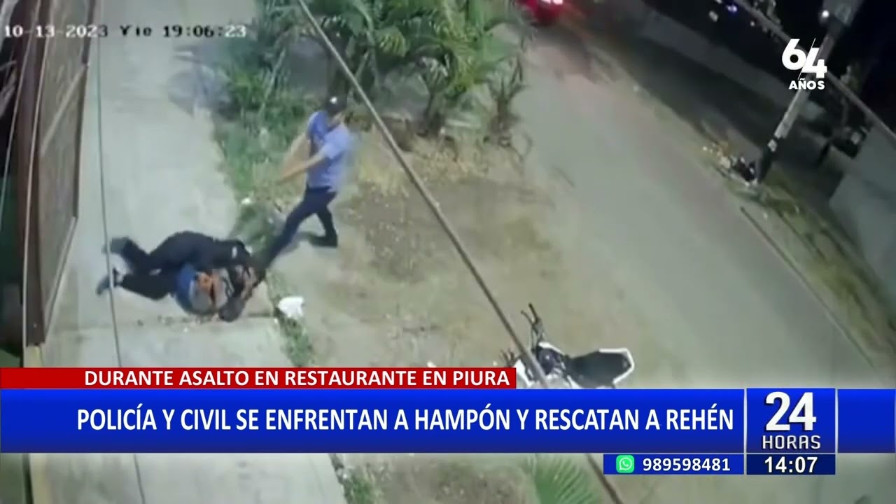 🌟¡Héroe en acción! Policía de civil frustra asalto y rescata a rehén en restaurante de Piura 🌟