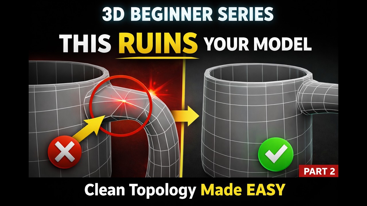 Beginners Always Make This Topology Mistake (Maya Fix)