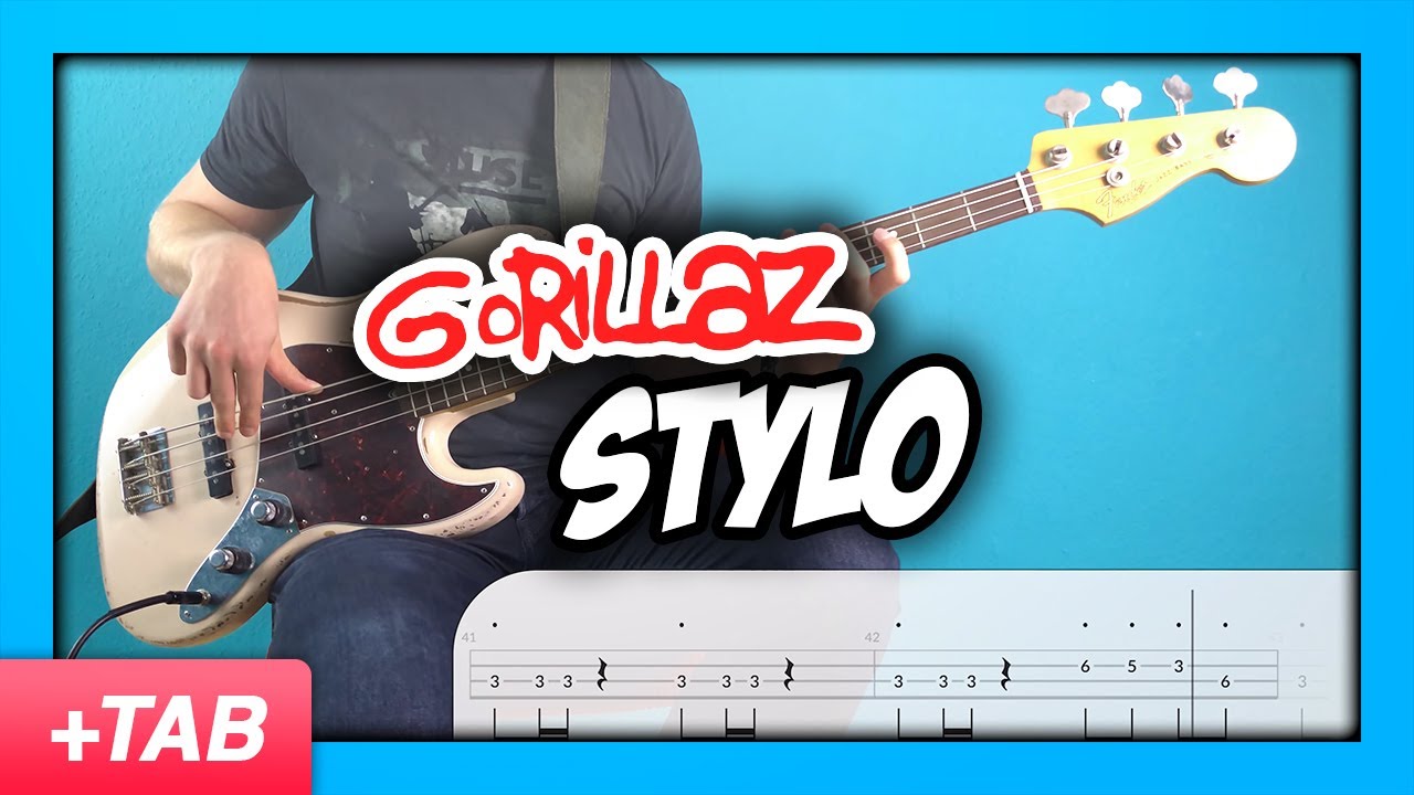 Gorillaz - Stylo | Bass Cover with Play Along Tabs