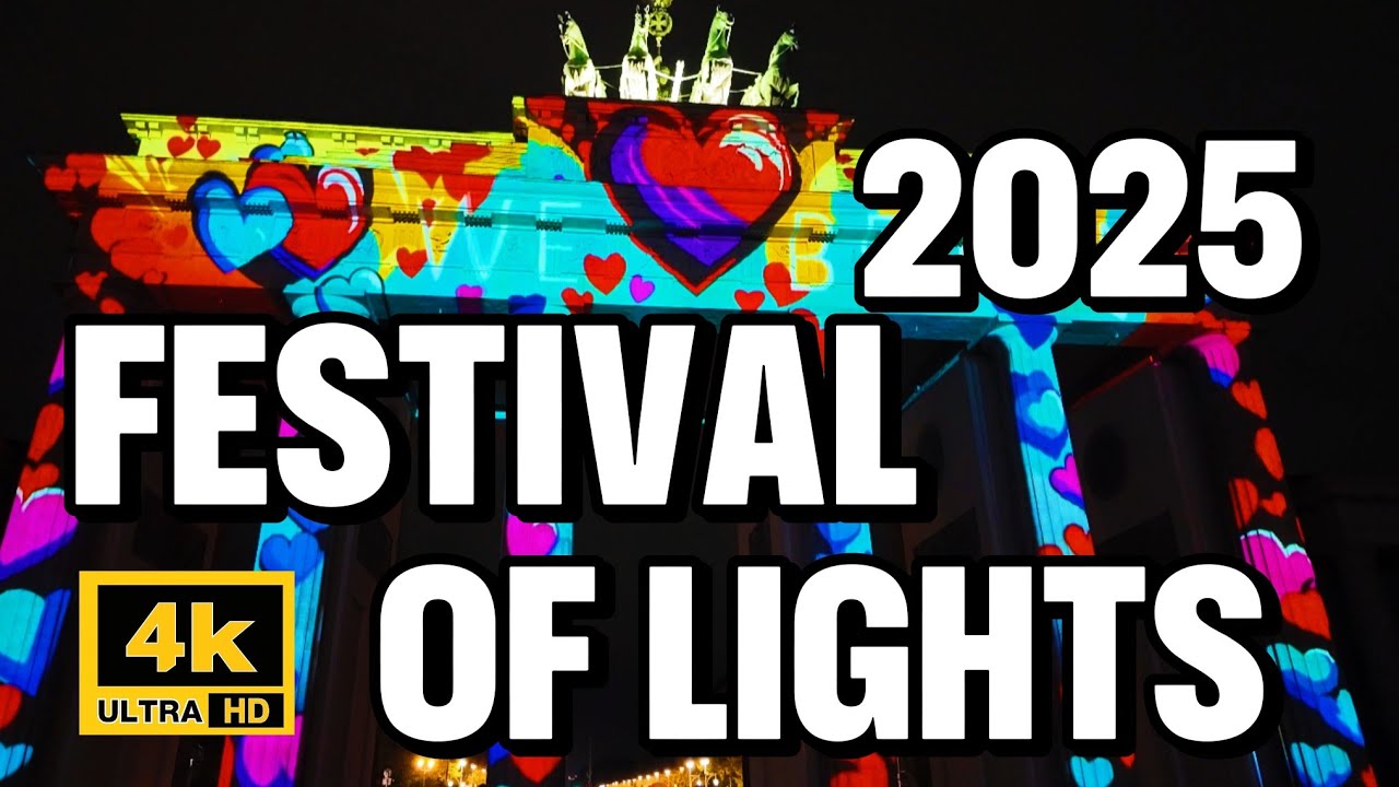 Berlin Festival of Lights 2025 🇩🇪 | Lichterfest Berlin 4K 夜の光の祭典 | Travelias 4K Journey & Discovery