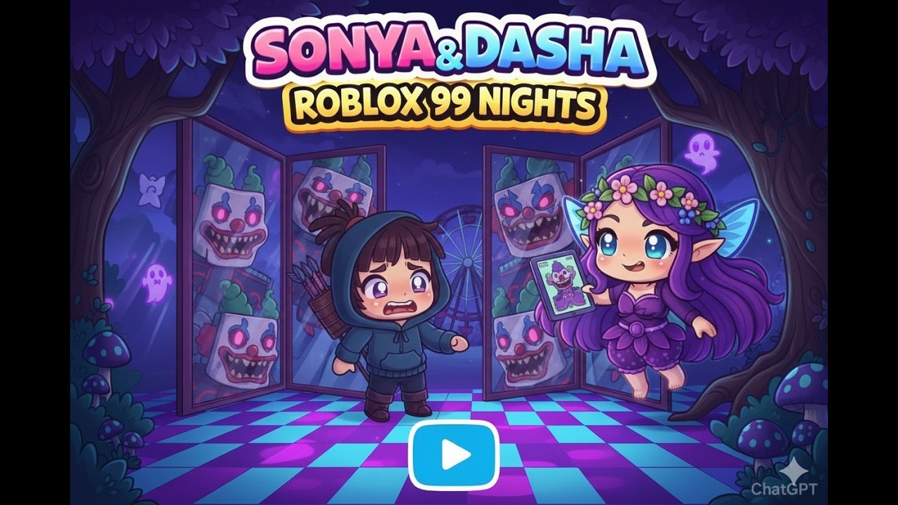 Play Roblox 99 Nights 🌙 Playing Together with Sonya & Dasha — Full Survival Story