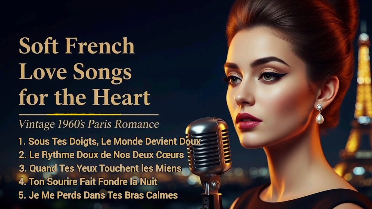 5 Soft Romantic French Love Songs 💋 Vintage 1960s Paris Romance Playlist