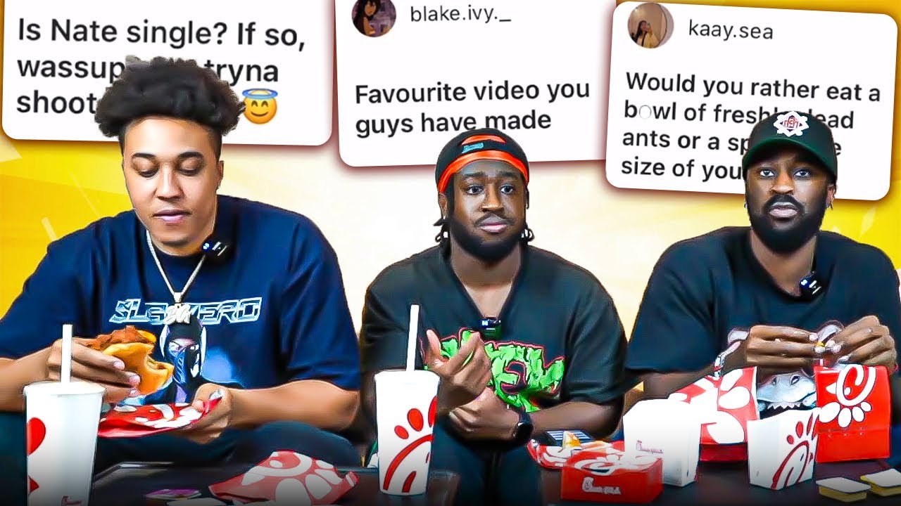 CHIC FIL A MUKBANG Q&A | BG Answers questions from IG