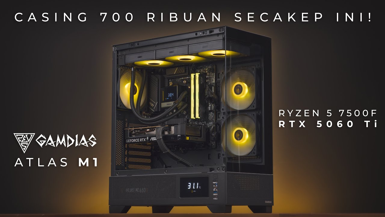 Casing Budget Murah Juga Bisa Estetik ft. Gamdias Atlas M1 | Ryzen 5 7500F, RTX 5060 Ti 16GB