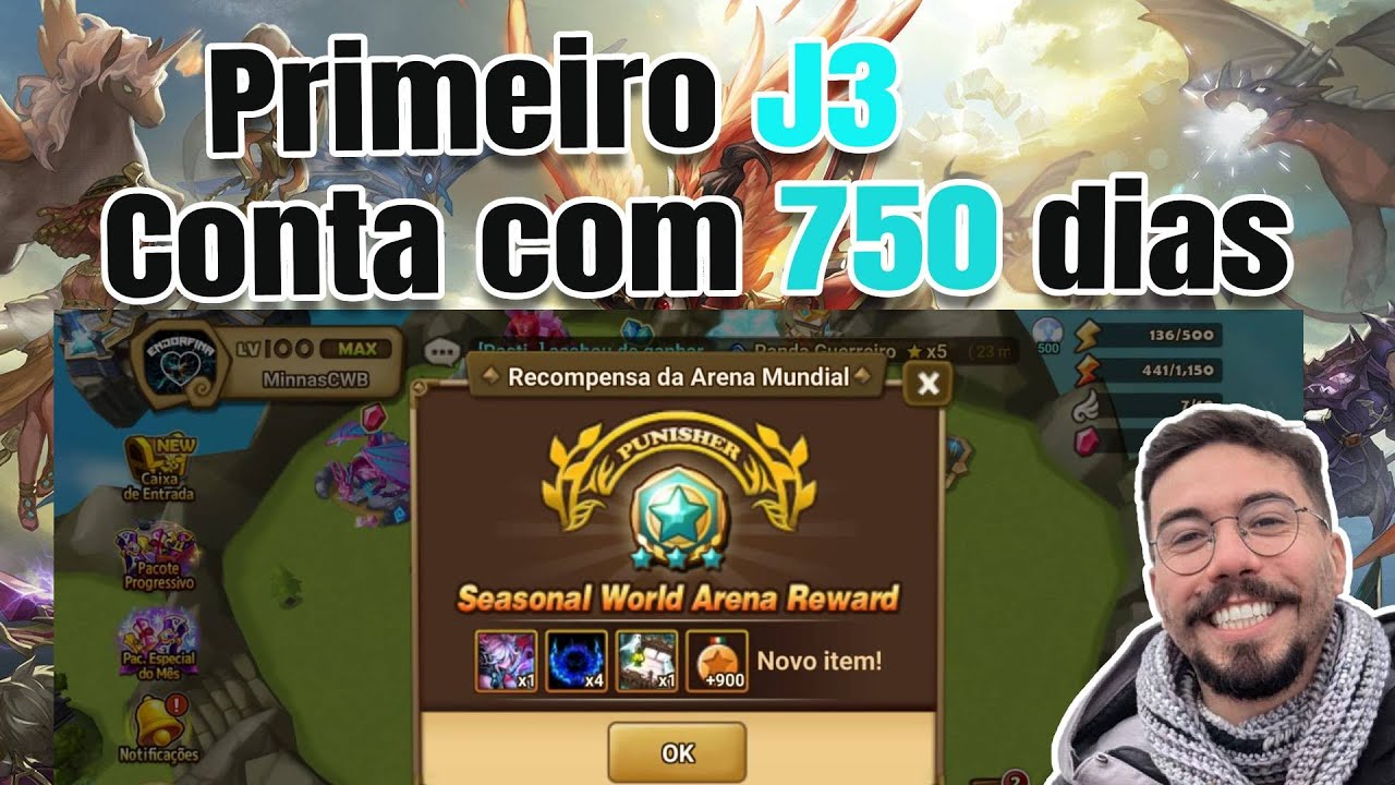 Primeiro J3 RTA, em uma conta de 750 dias!  Summoners Wars