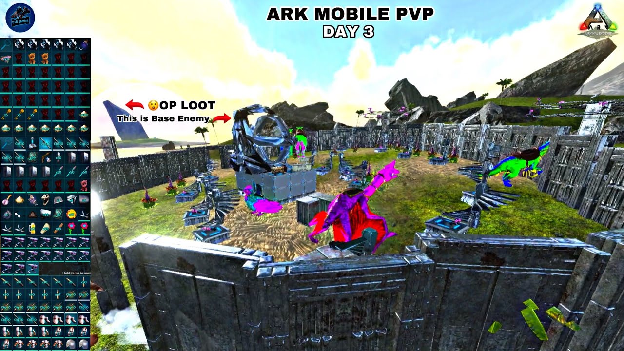 RAID BASE / ARK MOBILE PVP / ARK MOBILE PVP RAID / on base raid base / ark mobile / ark mobile pvp