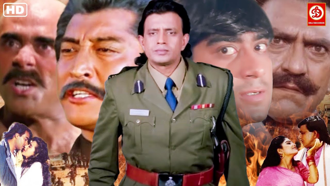 Ajay Devgan & Mithun- New Blockbuster Action Movie | Karishma Kapoor |  Sangram &. Roti Ki Keemat