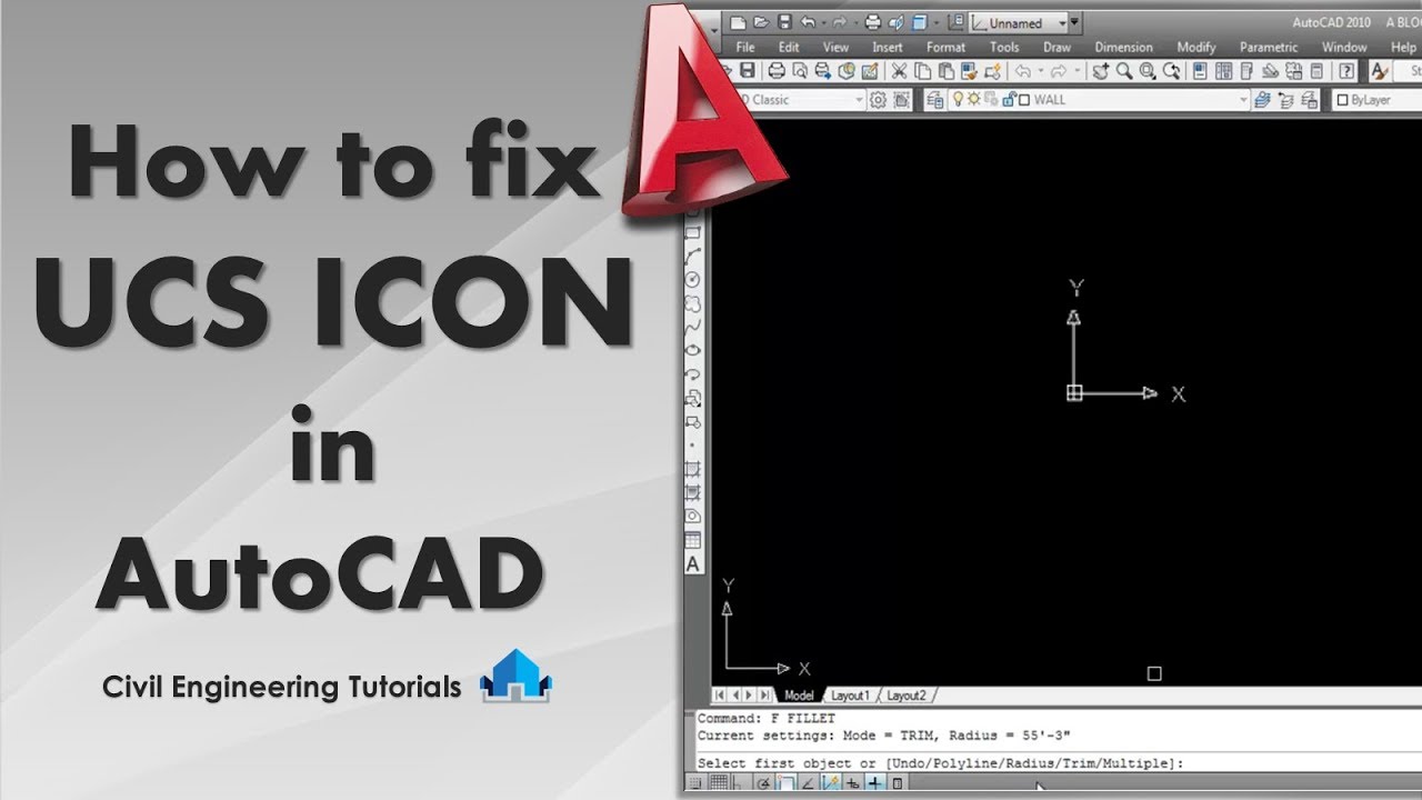 AutoCAD #7 - How to fix UCS ICON in AutoCAD | AutoCAD Basics
