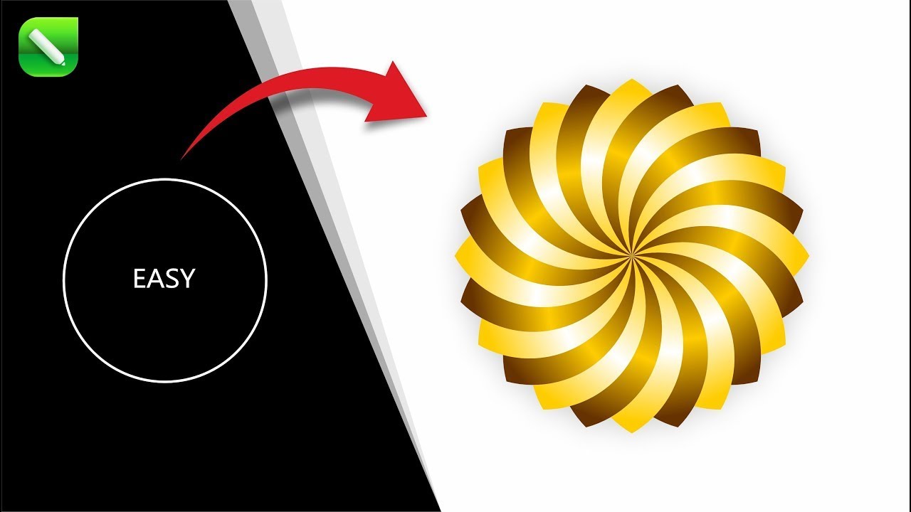 Modern 3D Flower Logo Design in CorelDRAW Tutorial l Circle Grid Method - Step By Step Tutorial