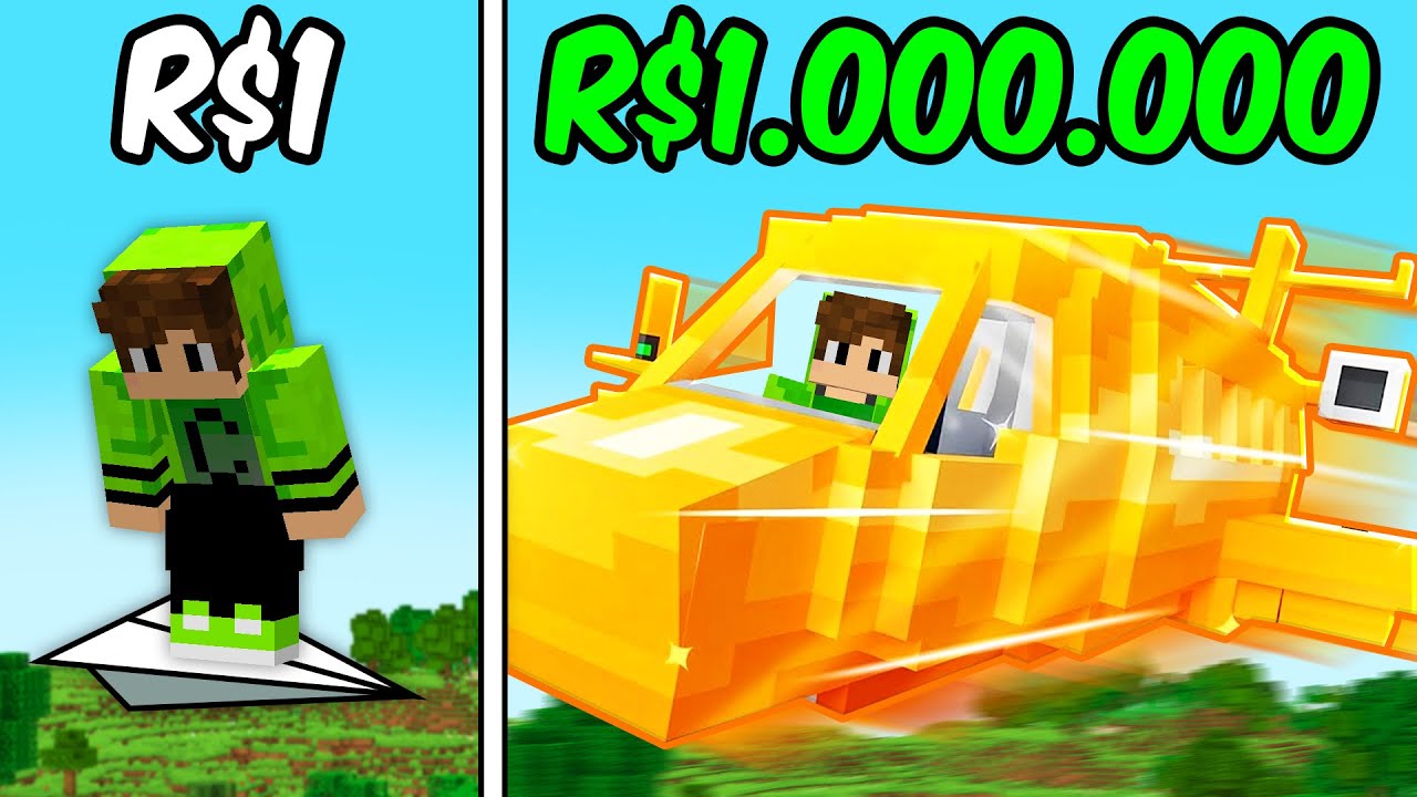 AVIÃO DE R$1,00 VS R$1,000,000,00