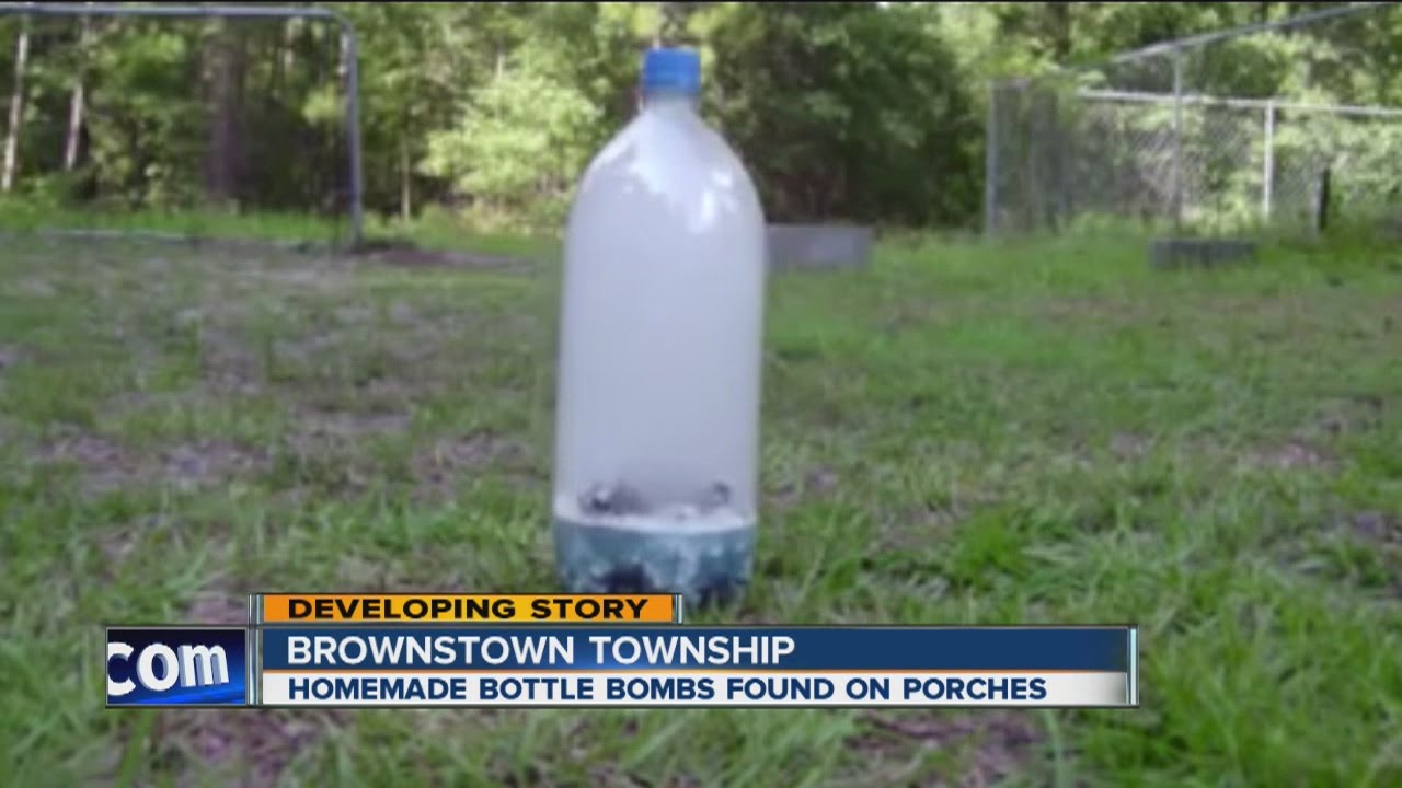 Homemade bottle bombs found on porches in Brownstown Township