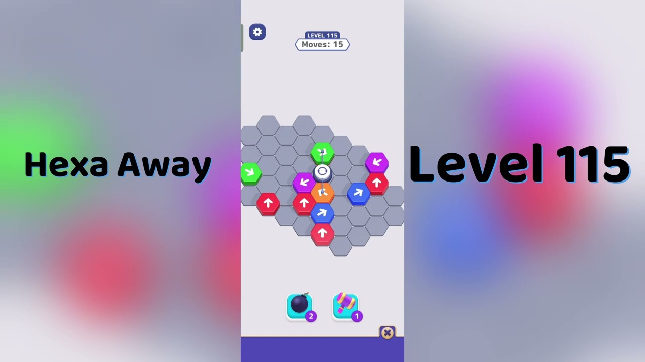 🧠 Hexa Away Level 115 Walkthrough