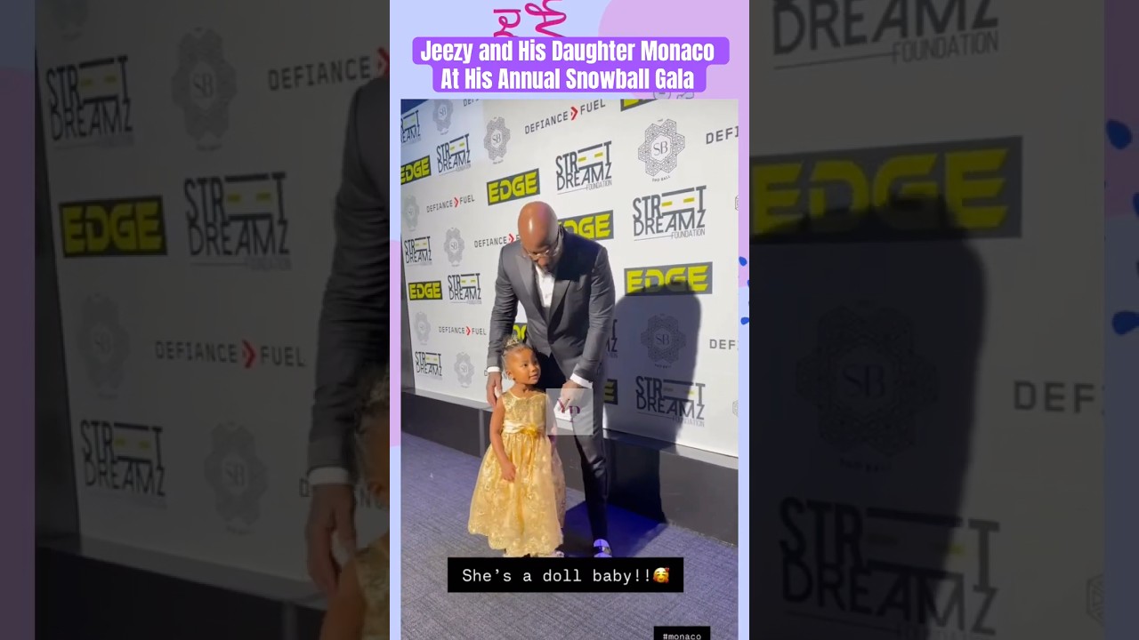 Джизи и его дочь Монако на его ежегодном гала-вечере Snowball Gala