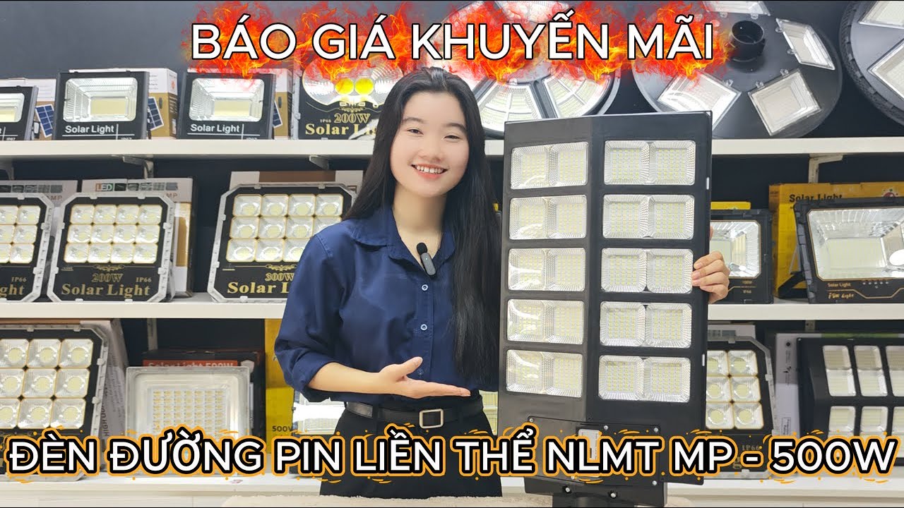 BÁO GIÁ MẪU ĐÈN ĐƯỜNG PIN LIỀN THỂ 500W 