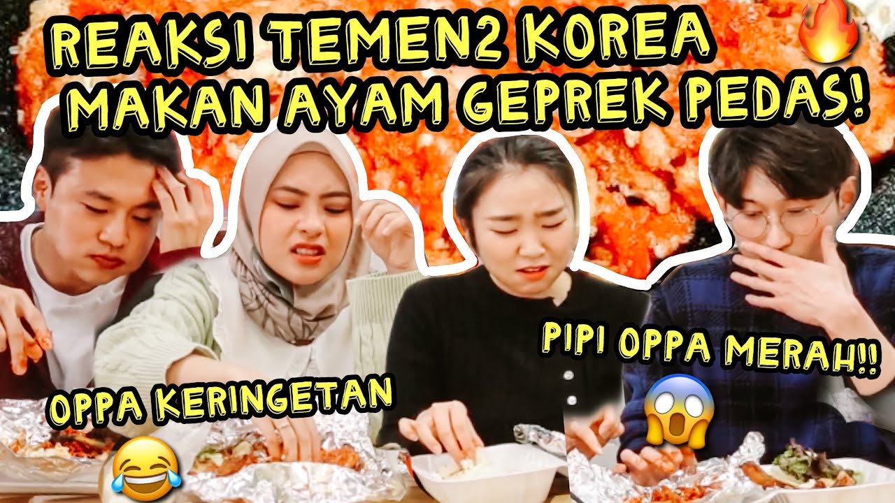 REAKSI TEMEN KOREA MAKAN AYAM GEPREK PERTAMA KALI! 🔥😱 SAMPE KELUAR AIR MATA 🤣🤣