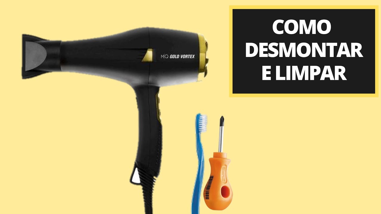 Como abrir desmontar e fazer limpeza secador de cabelo #MQ
