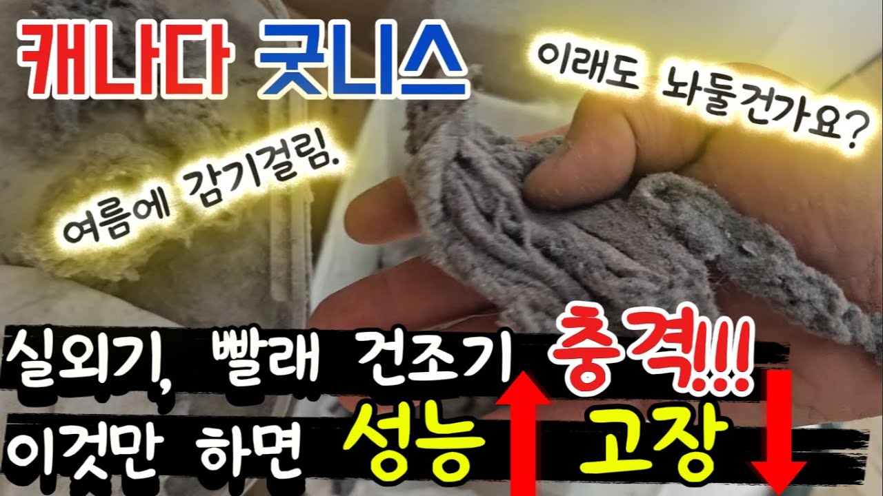 캐나다 이민 1세대, 빨래 건조기, 실외기 이래도 그냥 놔둘건가요? 이것만 해도 성능 오르고 고장률 낮아집니다.