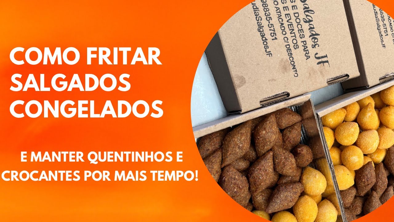 Como fritar SALGADINHOS congelados e manter quentinhos e crocantes!