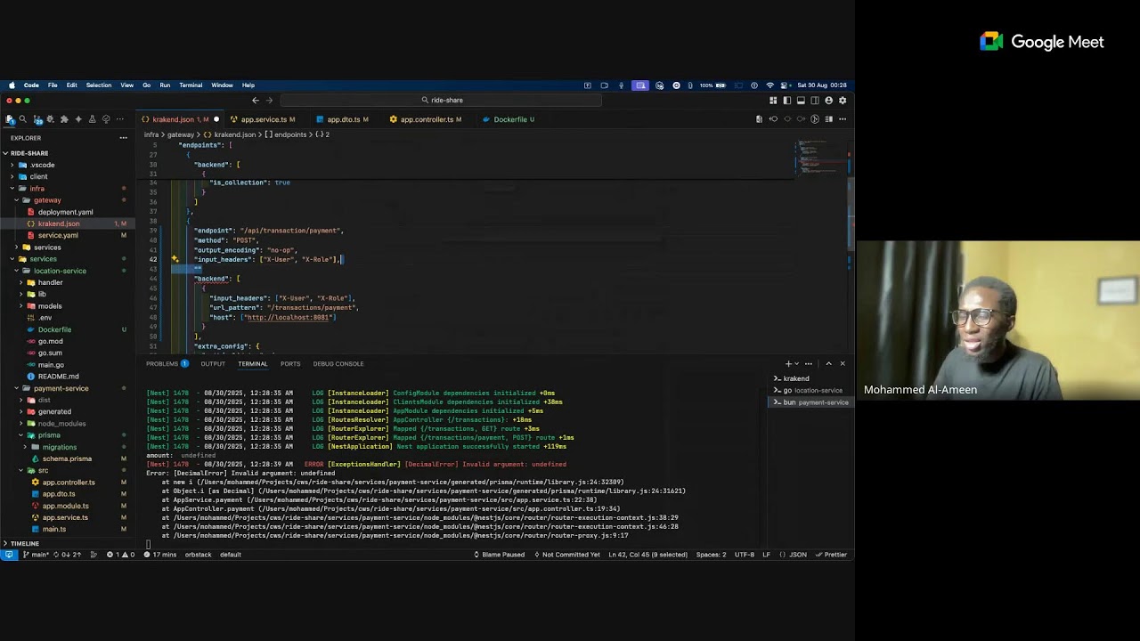 Build a Ride Sharing App using Microservices
