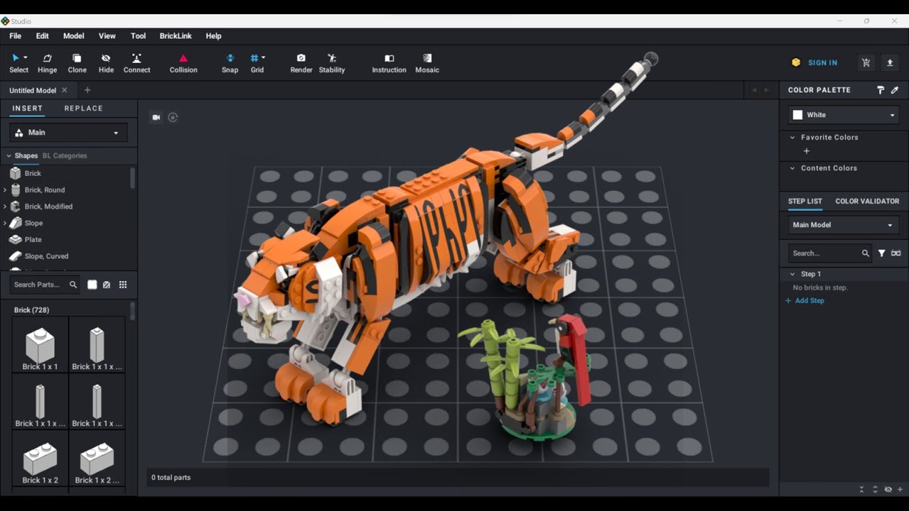 Lego set: Creator3in1:31129-1 in Bricklink Studio