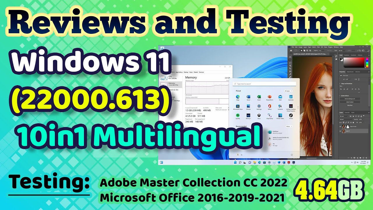 Review Windows 11 21H2 (22000.613) 10in1 Multilingual Untouched [TPM BYPASSED] x64 PreActivated