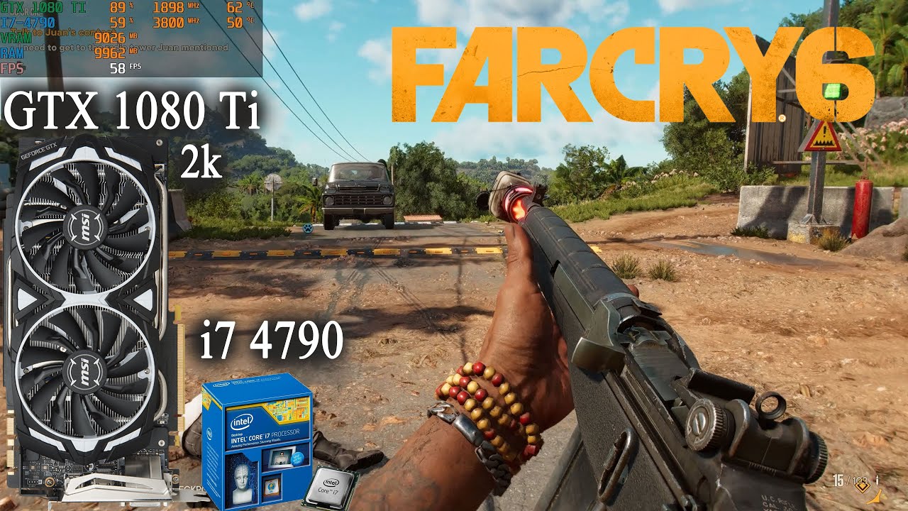 Far Cry 6  2k ( 1440p ) ultra settings + hd texture GTX 1080 ti | i7 4790