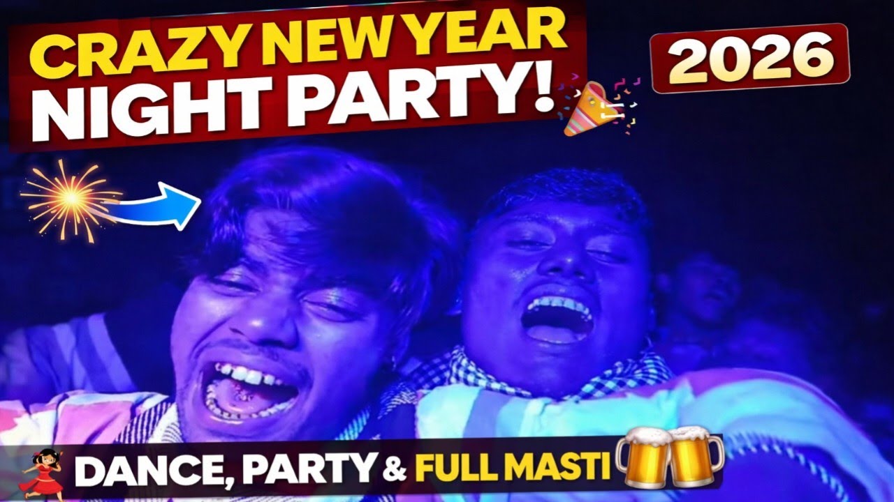 Crazy New Year Night Party | Bear, Dance & Full Night Enjoyment Vlog | #newyear #vlog #moments 