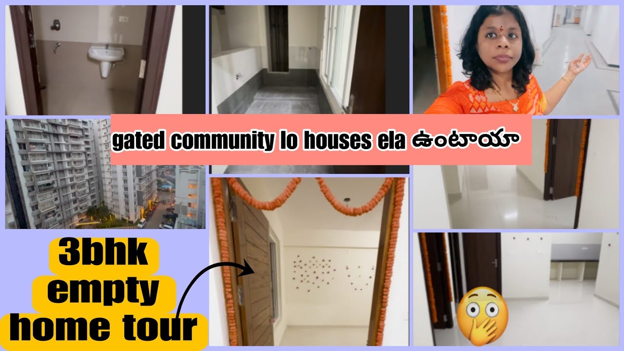 3bhk empty home tour🏡🏖home |gated community⁉️మన లాంటి వాళ్లు కొనగలమా