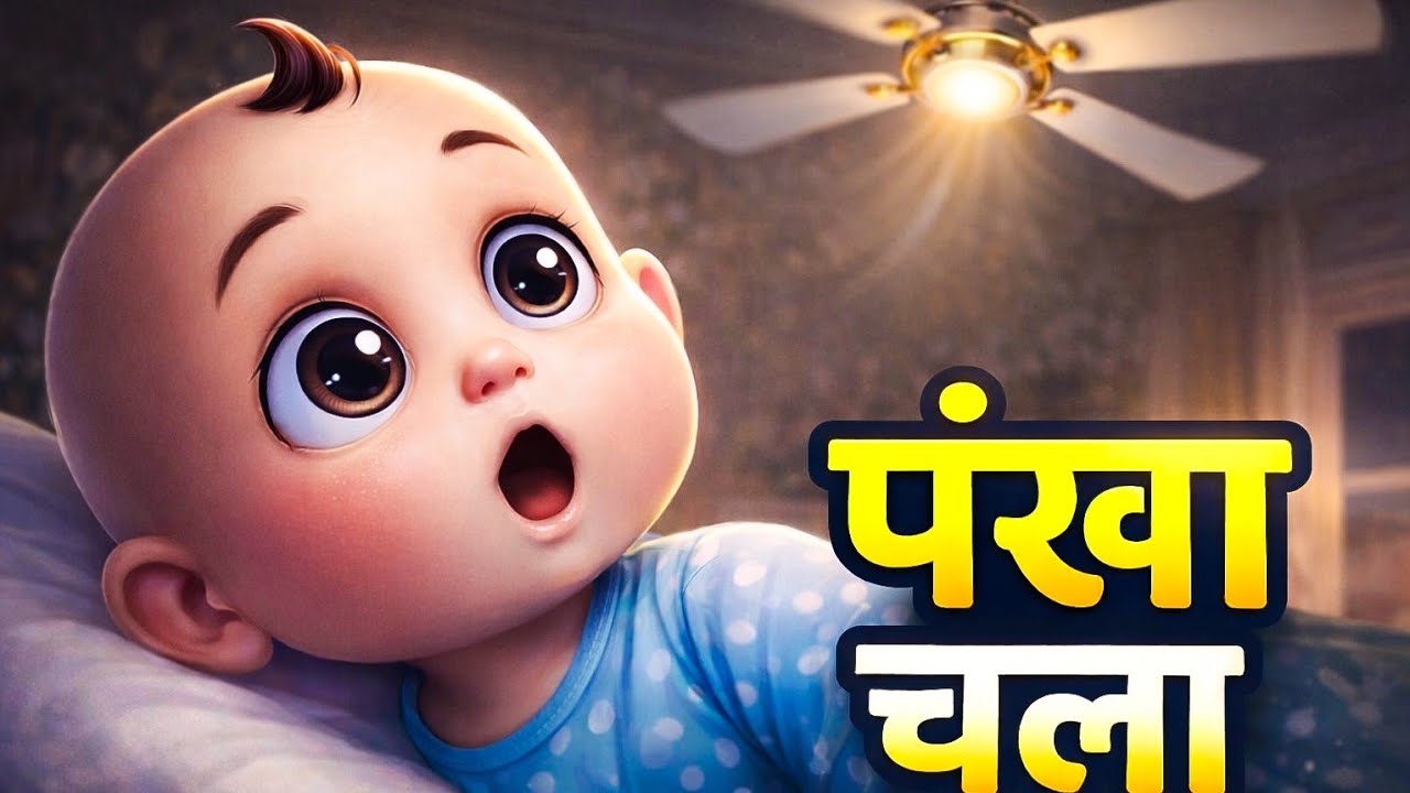 ऊपर पंखा चलता है 🎶 | Upar Pankha Chalta Hai 🌀| Kids Hindi Song