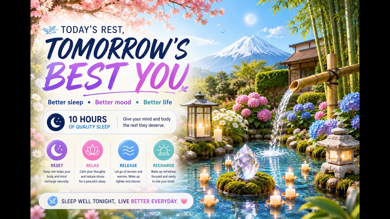 Calming Zen Garden Sounds – 10 Hour Beautiful Instrumental for Meditation, Study & Sleeping