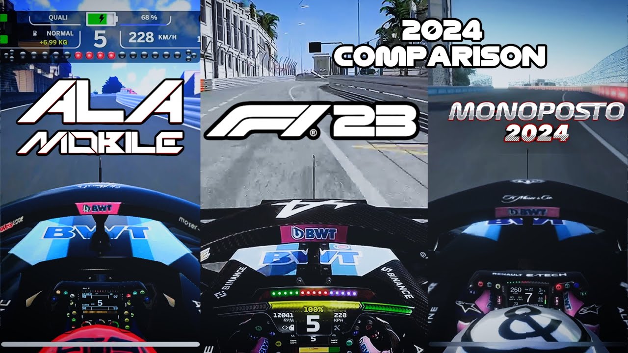 ALA MOBILE VS F1 23 VS MONOPOSTO! 2024 COMPARISON!