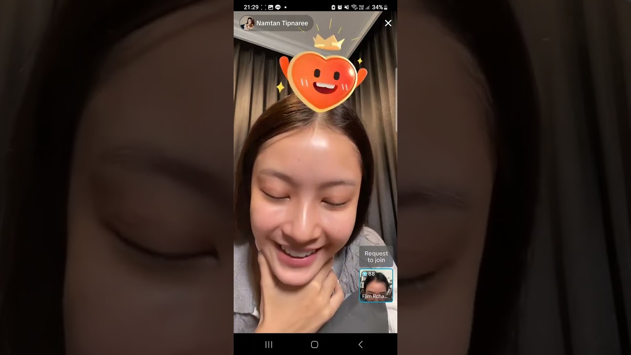 Namtan live Tiktok (with N'Film) 23 February 2024