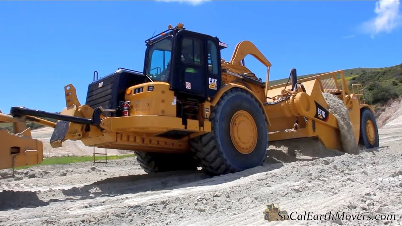 Brand new Tier 4 CATERPILLAR 657 scraper in action