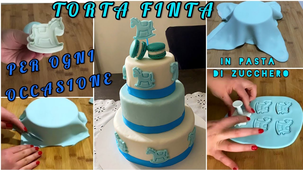 TORTA FINTA IN PASTA DI ZUCCHERO 🎂 // TORTA PER OGNI OCCASIONE, FACILE E VELOCE.