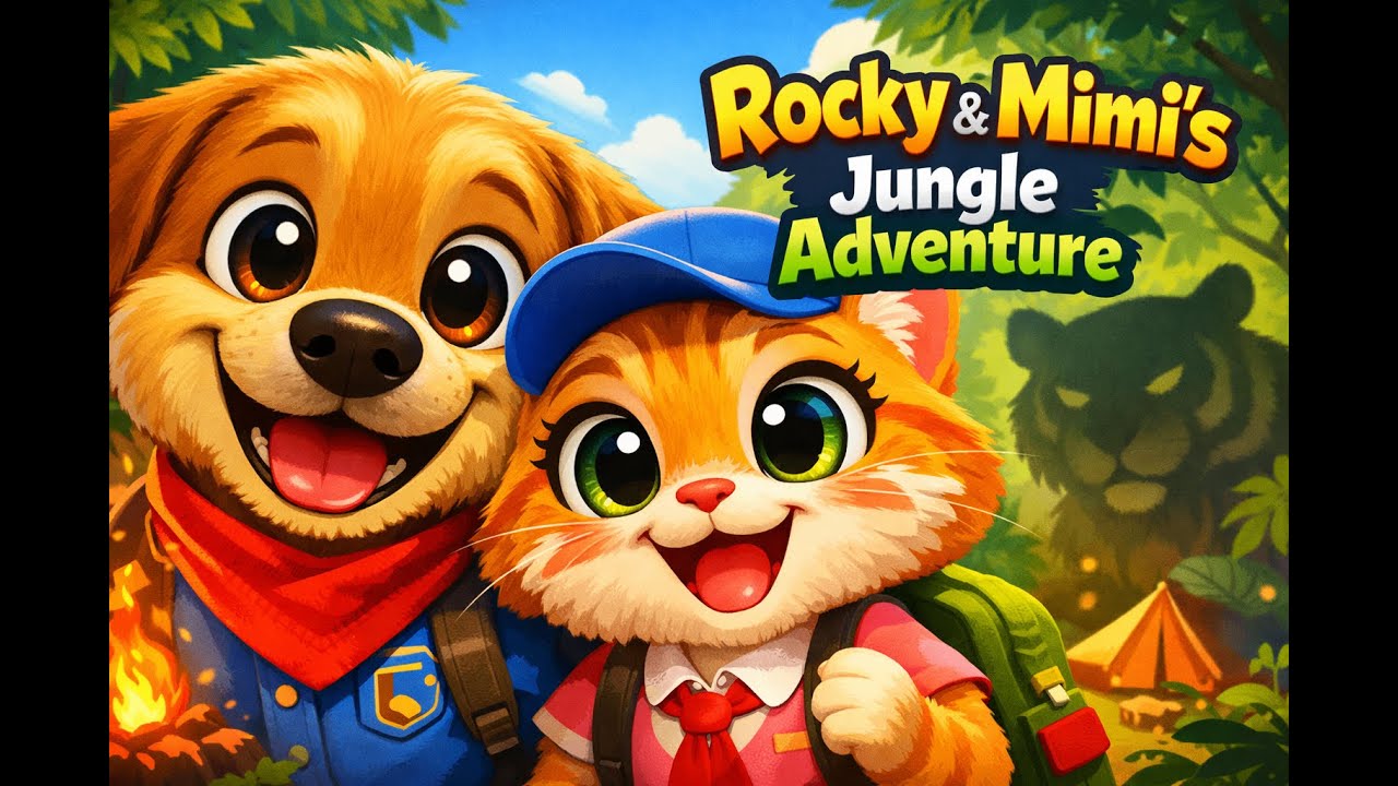Rocky & Mimi’s Jungle Adventure 🐶🐱 | Full Adventure Story | Cat And Dog Story#junglestory #dogvideos