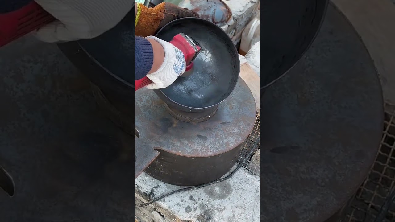Heavy iron pots made in rural Shandong, China