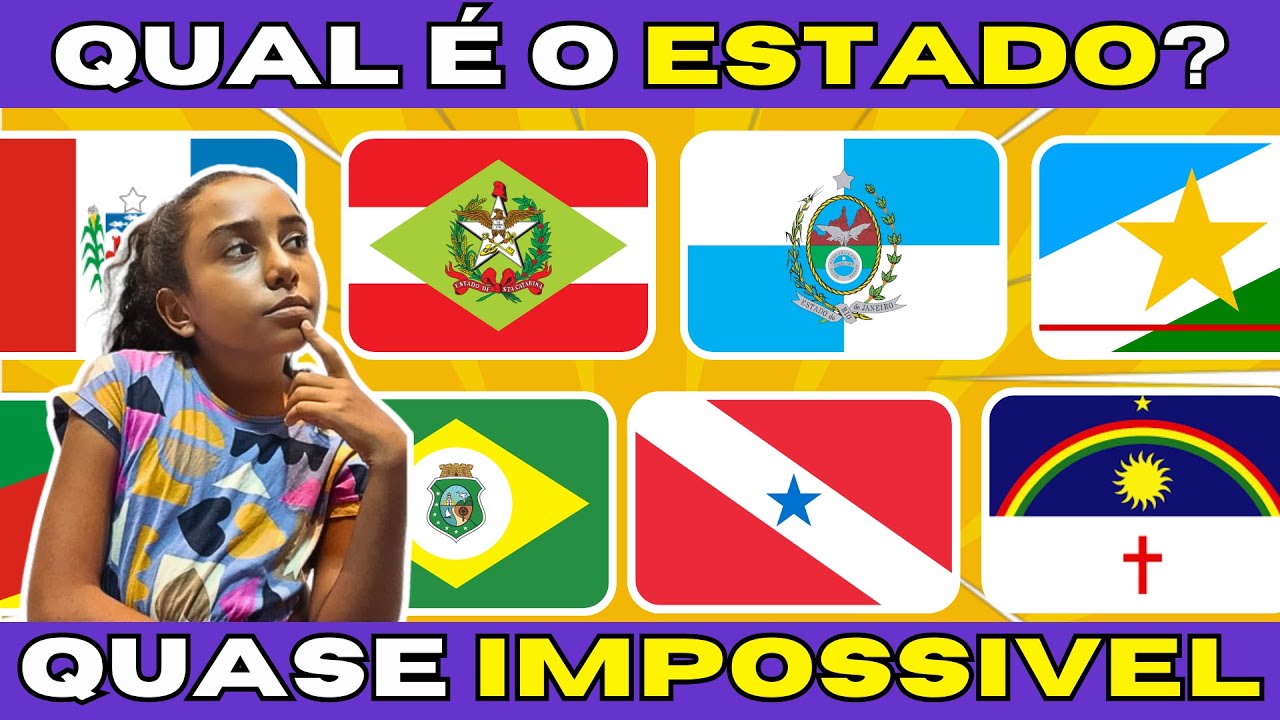 BANDEIRAS DOS ESTADOS BRASILEIROS| Você consegue acertar todas?QUASE IMPOSSÍVEL!(QUIZ)#estados #quiz