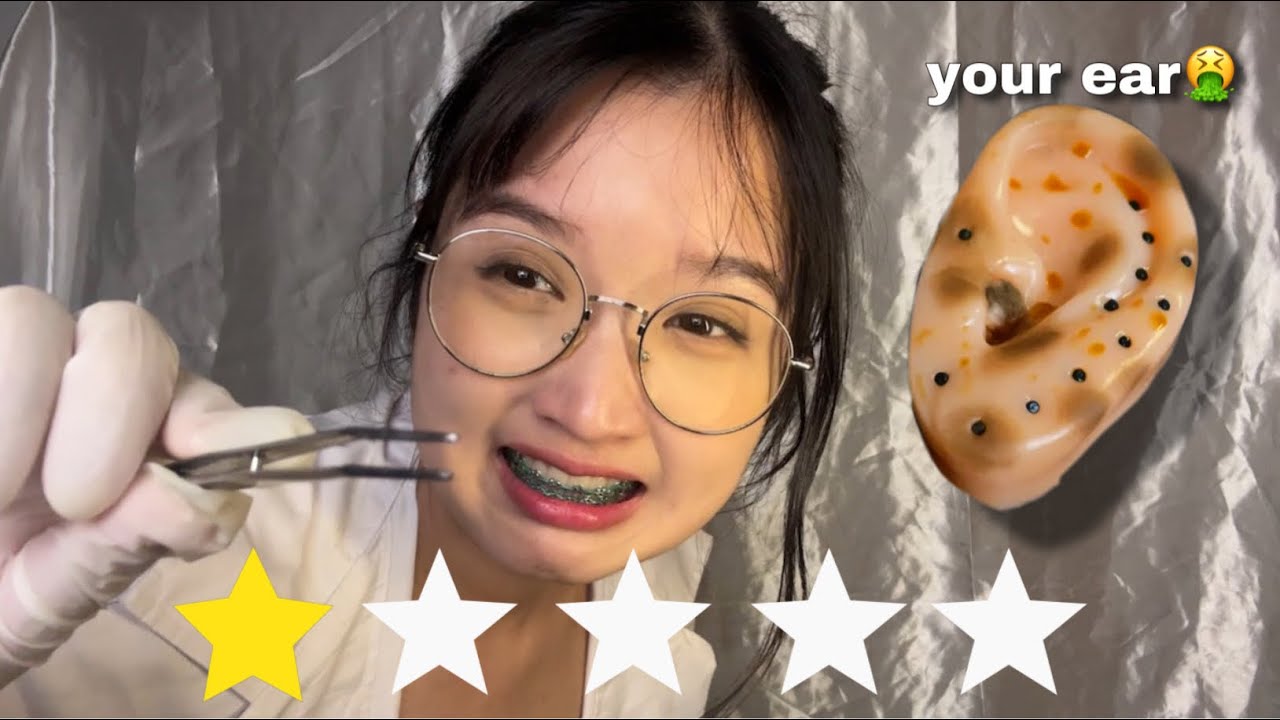 ASMR Worst Review Blackhead Removal Service ร้านแคะสิวหัวดำรีวิวแย่สุด 🤢👎🏻