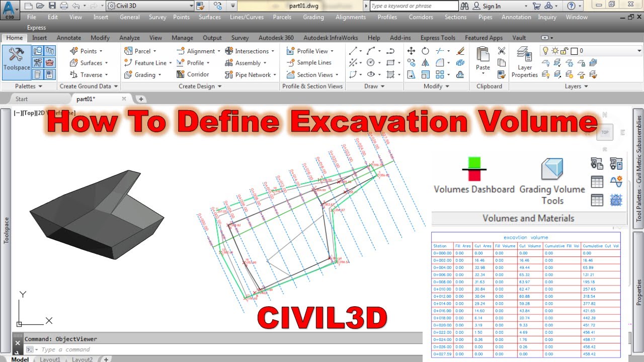 How To Calculate Volume Of Excavation By Civil3D 2023