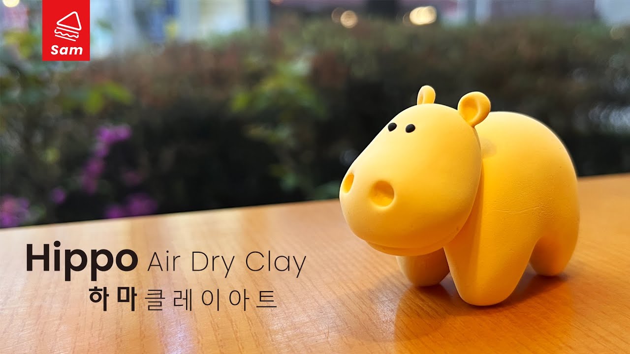 A rock Hippo, soft polymer clay tutorial