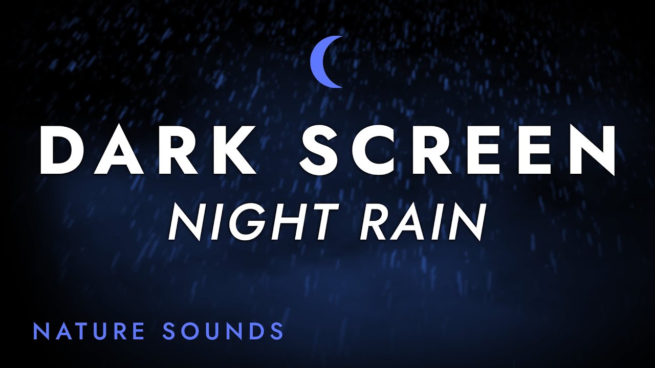Night Rain Sounds for Sleeping - Black Screen | PURE RELAXING VIBES | Dark Screen