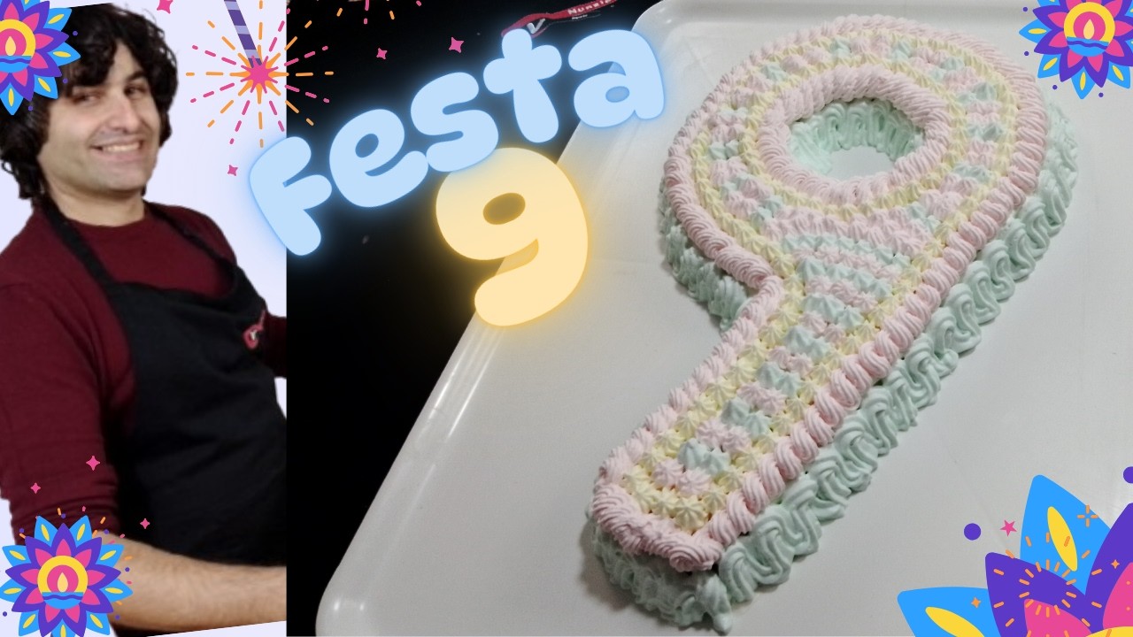 TORTA numero 9 con crema pasticcera ( gusto cannella ) 🎉🍰 #food