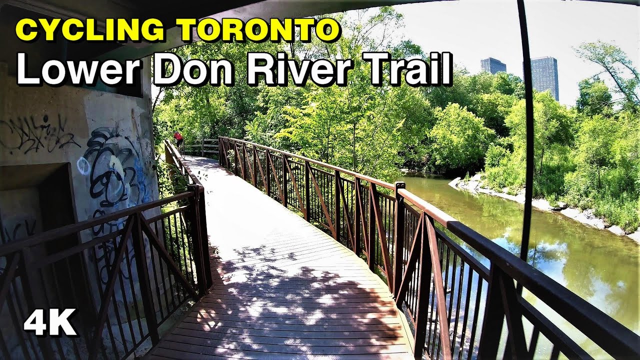 Cycling the Lower Don Valley River Trail in Toronto [4K]