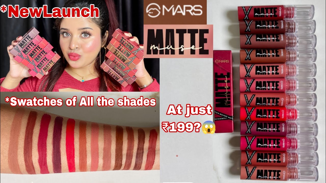 *New MARS Matte Muse Mousse Lipstick All Shades Swatches & Honest Review||Wear Test|Watch Before buy