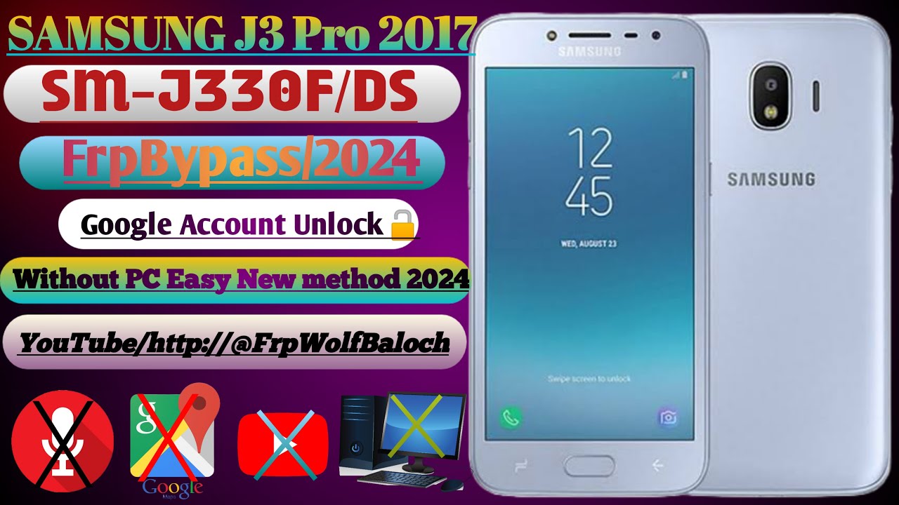 Обход frp j3 pro без ПК (SM) Удаление аккаунта Google j330/2024 Новый метод без разблокировки ПК Gamil