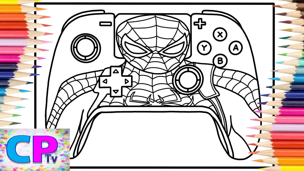 Spiderman Style Gamepad/Coloring of Spiderman/Copic Markers/@coloringpagestv Doniy - Nightwave