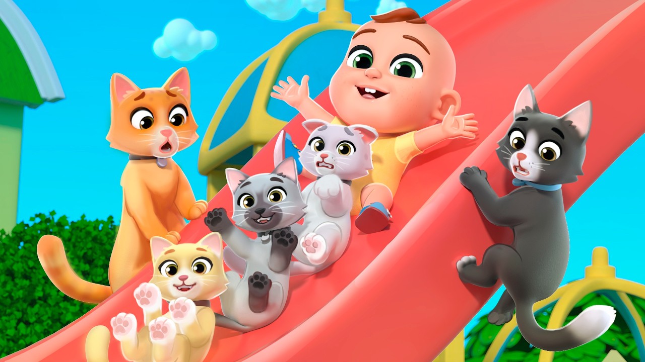 Meow Meow! Five Little Cats Explore the World + MORE Lalafun Nursery Rhymes & Kids Songs