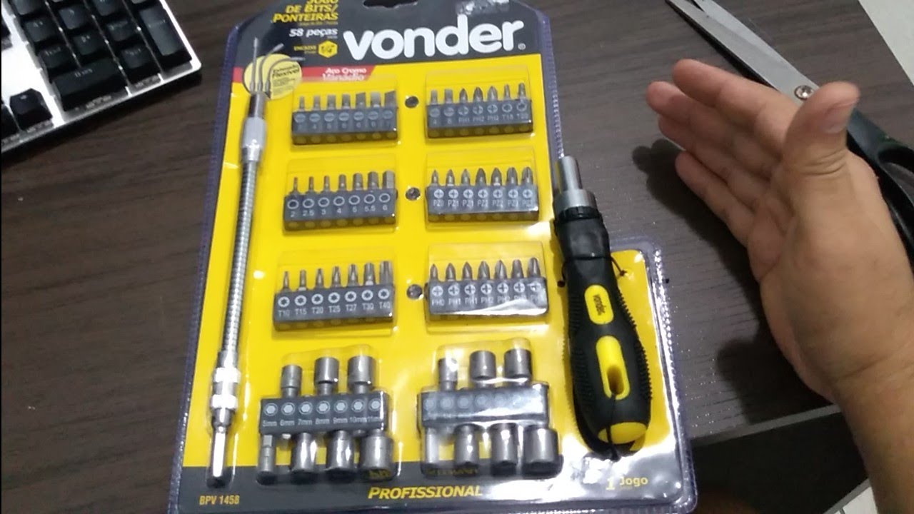 Review jogo de chave por substituição de ponteiras (bits) com prolongador Vonder