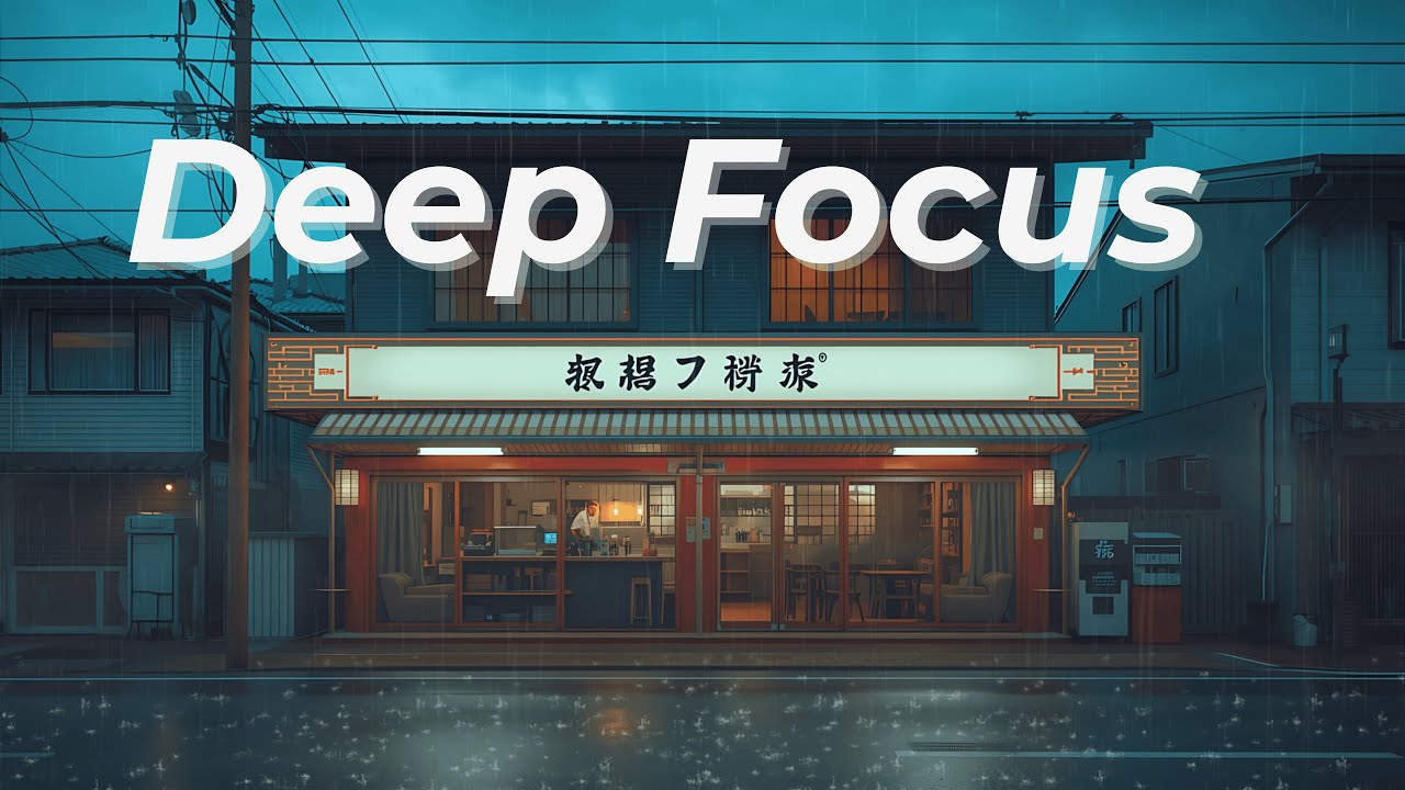 Deep Focus Night Lofi 🌙 Calm Rain for Work & Study